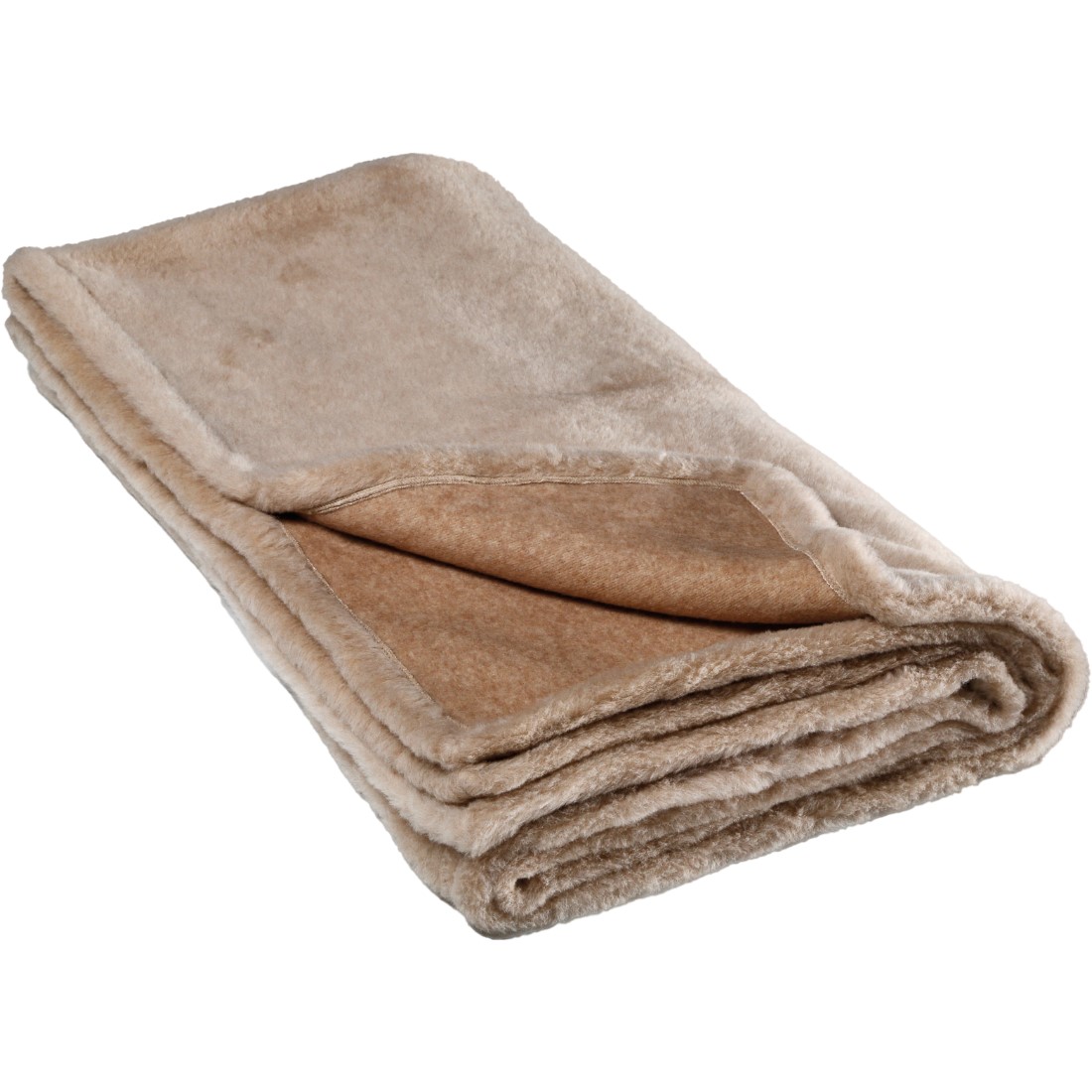 Kuscheldecke Teddy camel aus Schurwolle und Kamelhaar von Saling