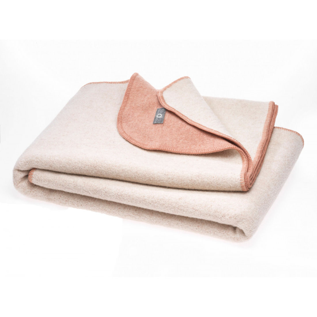 rosane zweifarbige Walkdecke von Disana