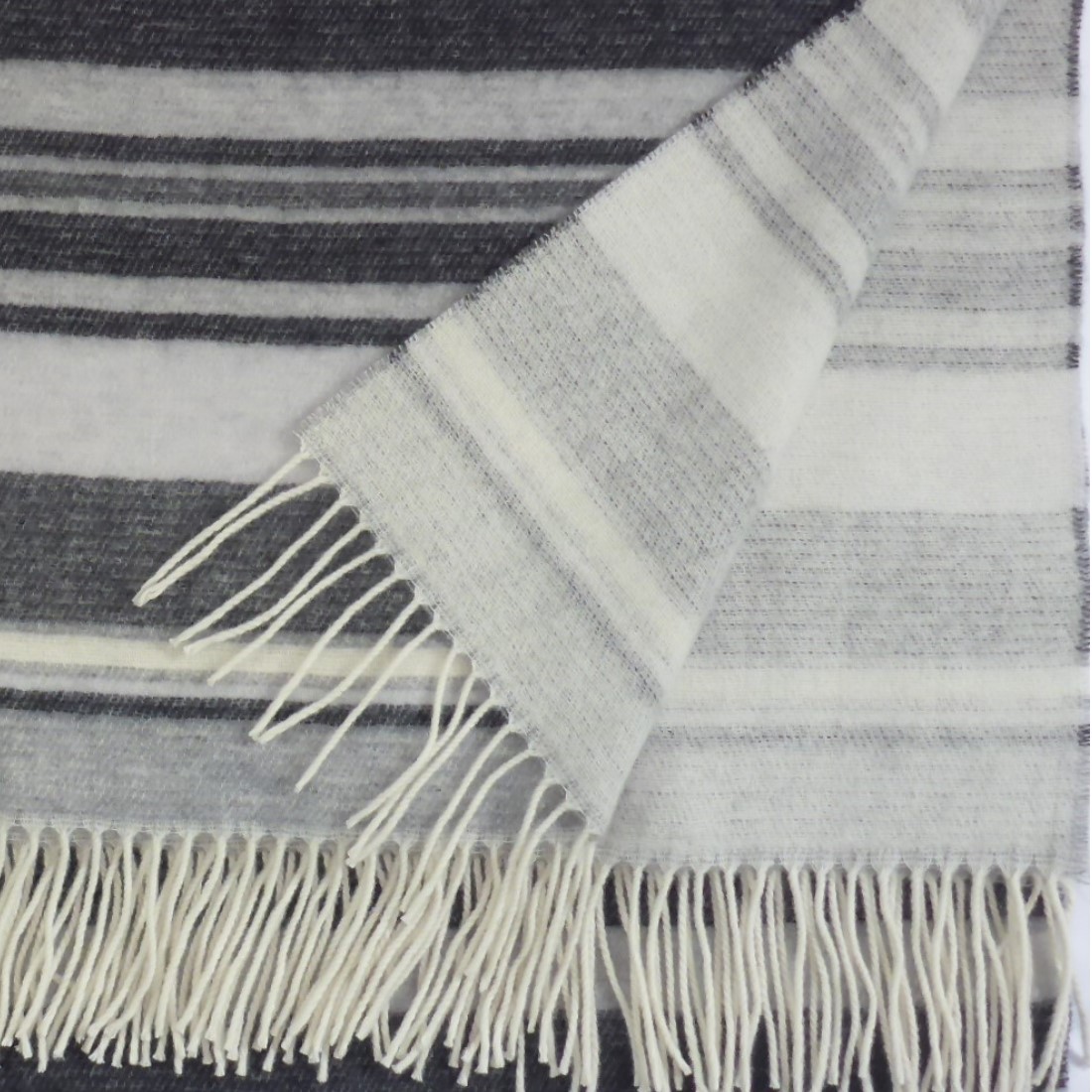 Lammwolle Plaid HELSINKI mit Kaschmir Anteil