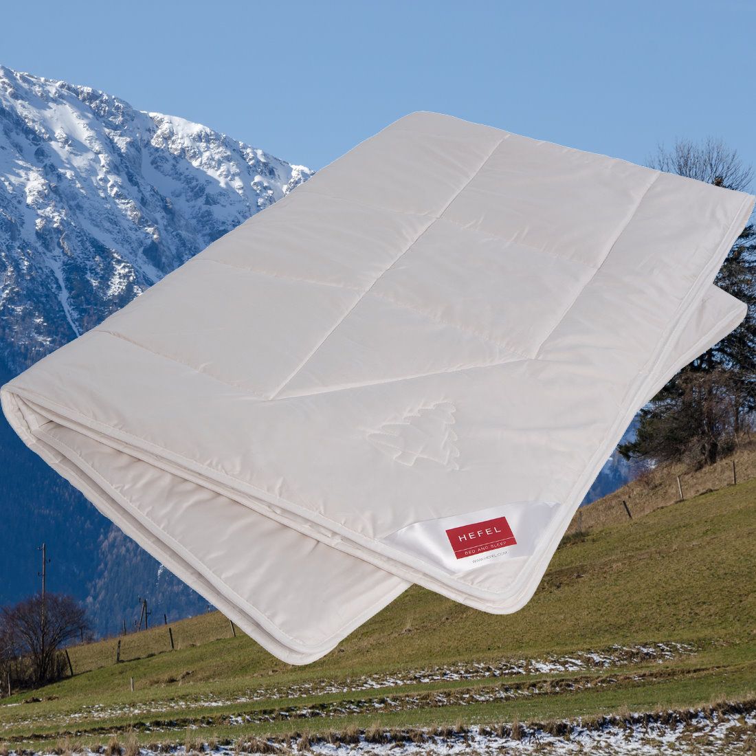 Franknatur Bettdecke KBT Merino Schafschurwolle – Winterdecke 135x200 Cm, Bio-Baumwolle, Waschbar